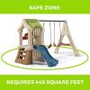imageStep2 Play Up Gym Set Kids Outdoor Playset Two Tier Backyard Playground Set Slide Climbing Swings Basketball Hoop Outside Jungle Gym For Toddlers 36 Years OldSwing Set