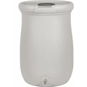 imageStep2 Fernway Rain Barrel Outdoor Water Conservation Container Holds 50 Gallons Gray