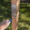imageStep2 Mail Post Extender Bracket Attach to Wood Post Wood Post Not Included Silver