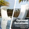 imageStep2 Mondello Chair with Shade OutdoorIndoor Waterproof Patio Furniture Pool Lounger Use in Pools Up to 9Inches of Water or Poolside Ledge Durable ampamp Weighted White