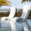 imageStep2 Mondello Chair with Shade OutdoorIndoor Waterproof Patio Furniture Pool Lounger Use in Pools Up to 9Inches of Water or Poolside Ledge Durable ampamp Weighted White