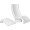 imageStep2 Mondello Chair with Shade OutdoorIndoor Waterproof Patio Furniture Pool Lounger Use in Pools Up to 9Inches of Water or Poolside Ledge Durable ampamp Weighted White