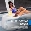 imageStep2 Mondello InPool Side Table OutdoorIndoor Waterproof Pool ampamp Patio Furniture Made of Durable Plastic White