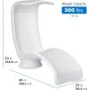 imageStep2 Mondello Lounger with Shade Stylish Poolside Lounger FadeResistant Waterproof Patio Furniture for Sun Shelf Use in Pools up to 15Inches of Water Weighted White