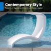 imageStep2 Mondello Lounger with Shade Stylish Poolside Lounger FadeResistant Waterproof Patio Furniture for Sun Shelf Use in Pools up to 15Inches of Water Weighted White
