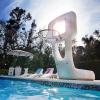 imageStep2 Vero Pool Basketball Hoop OutdoorIndoor Waterproof Patio Furniture Made of Durable Plastic 45 Feet White