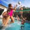 imageStep2 Vero Pool Volleyball Net OutdoorIndoor Waterproof Patio Furniture Made of Durable Plastic 1525 Feet White
