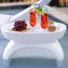 imageStep2 Vero Side Table with Serving Tray OutdoorIndoor Waterproof Patio Furniture Use in Pools Up to 9quot Water or Poolside Ledge Made of Durable Plastic Integrated Weight System White