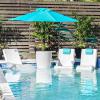 imageStep2 Vero inPool Shade Table Portable Pool ampamp Patio Furniture Doubles as Cooler Add Umbrella for Shade Waterproof White