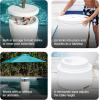 imageStep2 Vero inPool Shade Table Portable Pool ampamp Patio Furniture Doubles as Cooler Add Umbrella for Shade Waterproof White