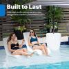 imageStep2 Vero inPool Shade Table Portable Pool ampamp Patio Furniture Doubles as Cooler Add Umbrella for Shade Waterproof White
