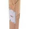 imageStep2 Mail Post Extender Bracket Attach to Wood Post Wood Post Not Included Silver