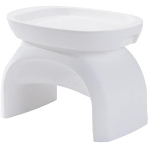 imageStep2 Vero Side Table with Serving Tray OutdoorIndoor Waterproof Patio Furniture Use in Pools Up to 9quot Water or Poolside Ledge Made of Durable Plastic Integrated Weight System White