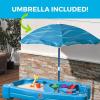imageStep2 Cascading Cove Sand and Water Table Kids Activity Sensory Playset Comes with Umbrella Summer Outdoor Toys 7 Piece Toy Accessories For Toddlers 15 Years OldBlue