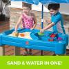 imageStep2 Cascading Cove Sand and Water Table Kids Activity Sensory Playset Comes with Umbrella Summer Outdoor Toys 7 Piece Toy Accessories For Toddlers 15 Years OldBlue