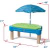 imageStep2 Cascading Cove Sand and Water Table Kids Activity Sensory Playset Comes with Umbrella Summer Outdoor Toys 7 Piece Toy Accessories For Toddlers 15 Years OldBlue