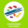 imageStep2 Cascading Cove Sand and Water Table Kids Activity Sensory Playset Comes with Umbrella Summer Outdoor Toys 7 Piece Toy Accessories For Toddlers 15 Years OldBlue