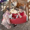 imageStep2 Rocket Swing for Two Baby Outdoor Swing Outside WeatherResistant Rope Attach to Playset for Toddlers 9 Months  3 Years Old