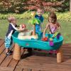 imageStep2 Spill ampamp Splash Seaway Water Table Kids TwoTier Water and Sand Activity Sensory Playset Comes with Umbrella Summer Outdoor Toys 11 Piece Toy Accessories For Toddles 15 Years OldMulti
