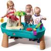 imageStep2 Spill ampamp Splash Seaway Water Table Kids TwoTier Water and Sand Activity Sensory Playset Comes with Umbrella Summer Outdoor Toys 11 Piece Toy Accessories For Toddles 15 Years OldMulti