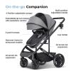 imageBassinet Stroller for Baby Convertible Infant Strollers w Reversible Seat ampamp Cup Holder 2in1 RearFacing Pram from Newborn to Toddler OneHand Easy Fold Coches para Bebes 516M GreyGrey