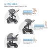 imageBassinet Stroller for Baby Convertible Infant Strollers w Reversible Seat ampamp Cup Holder 2in1 RearFacing Pram from Newborn to Toddler OneHand Easy Fold Coches para Bebes 516M GreyGrey