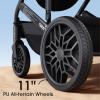 imageBassinet Stroller for Baby Convertible Infant Strollers w Reversible Seat ampamp Cup Holder 2in1 RearFacing Pram from Newborn to Toddler OneHand Easy Fold Coches para Bebes 516M GreyPink