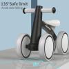 imageSEREED Baby Balance Bike for 1 Year Old Boys Girls 1224 Month Toddler Balance Bike 4 Wheels Toddler First Bike First Birthday GiftsBlack