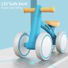 imageSEREED Baby Balance Bike for 1 Year Old Boys Girls 1224 Month Toddler Balance Bike 4 Wheels Toddler First Bike First Birthday GiftsBlue