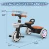 imageSEREED Colorful Lighting Toddler Tricycle for 25 Years Old Boys Girls Adjustable SeatampampHandlebar Trike Removable Basket Birthday Gift Idea for Kids Ages 2 GreenBlack