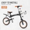 imageSEREED Toddler Balance Bike 2 Year Old 12 Inch Adjustable Kids Bike Toy with Basket Birthday Gift for Age 2 3 4 5 Boys Girls ToolFree Assembly No Pedal PinkBlack