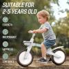 imageSEREED Toddler Balance Bike 2 Year Old 12 Inch Adjustable Kids Bike Toy with Basket Birthday Gift for Age 2 3 4 5 Boys Girls ToolFree Assembly No Pedal PinkGreen