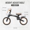 imageSEREED Toddler Balance Bike 2 Year Old 12 Inch Adjustable Kids Bike Toy with Basket Birthday Gift for Age 2 3 4 5 Boys Girls ToolFree Assembly No Pedal PinkBlack