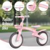 imageSEREED Toddler Balance Bike 2 Year Old 12 Inch Adjustable Kids Bike Toy with Basket Birthday Gift for Age 2 3 4 5 Boys Girls ToolFree Assembly No Pedal PinkPink