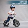 imageSEREED Toddler Balance Bike 2 Year Old 12 Inch No Pedal Kids Toy Bike for 25 Years Old ToolFree Adjustment Gift for 23 Boys Girls Customize Plate with 3pcs Stickers WhiteWhite