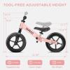 imageSEREED Toddler Balance Bike 2 Year Old 12 Inch No Pedal Kids Toy Bike for 25 Years Old ToolFree Adjustment Gift for 23 Boys Girls Customize Plate with 3pcs Stickers WhitePink