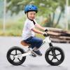 imageSEREED Toddler Balance Bike 2 Year Old 12 Inch No Pedal Kids Toy Bike for 25 Years Old ToolFree Adjustment Gift for 23 Boys Girls Customize Plate with 3pcs Stickers WhiteWhite