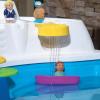 imageStep2 Fiesta Cruise Sand ampamp Water Table with Umbrella Kids Activity Sensory Playset Summer Outdoor Toys 10 Piece Water Toy Accessories for Toddlers 2 Years OldBlue