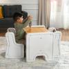 imageStep2 Harmony Kids Table ampamp Chair Set Playroom Activity Table for Arts ampamp Crafts Made of Durable Plastic for Toddlers 2 Years Old Architectural WhiteWhite