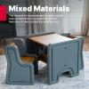 imageStep2 Harmony Kids Table ampamp Chair Set Playroom Activity Table for Arts ampamp Crafts Made of Durable Plastic for Toddlers 2 Years Old Architectural WhiteSage Gray