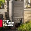 imageStep2 Lakewood Rain Barrel with Stand Outdoor Water Conservation Container Holds 60 Gallons Brown