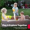 imageStep2 Naturally Playful Sandbox II Kids Sand Activity Sensory Play Pit Summer Outdoor Toys 7 Piece Water Toy Accessories for Toddlers 1 Years OldNaturally Playful Sandbox II