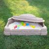 imageStep2 Naturally Playful Sandbox II Kids Sand Activity Sensory Play Pit Summer Outdoor Toys 7 Piece Water Toy Accessories for Toddlers 1 Years OldNaturally Playful Sandbox II