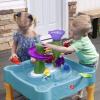 imageStep2 Summer Showers Splash Tower Water Table for Kids Outdoor Kids Water Sensory Table Ages 15 Years Old 8 Piece Water Toy Accessories Blue ampamp GreenLazy Maze River Run Water Table