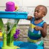 imageStep2 Summer Showers Splash Tower Water Table for Kids Outdoor Kids Water Sensory Table Ages 15 Years Old 8 Piece Water Toy Accessories Blue ampamp GreenSummer Showers Splash Tower Water Table