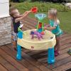 imageStep2 Summer Showers Splash Tower Water Table for Kids Outdoor Kids Water Sensory Table Ages 15 Years Old 8 Piece Water Toy Accessories Blue ampamp GreenWild Whirlpool Water Table