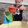 imageStep2 Summer Showers Splash Tower Water Table for Kids Outdoor Kids Water Sensory Table Ages 15 Years Old 8 Piece Water Toy Accessories Blue ampamp GreenWild Whirlpool Water Table