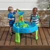imageStep2 Summer Showers Splash Tower Water Table for Kids Outdoor Kids Water Sensory Table Ages 15 Years Old 8 Piece Water Toy Accessories Blue ampamp GreenDuck Dive Kids Water Table