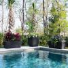 imageStep2 Tremont Trough Planter Large Planters for Outdoor Plants Gardening and Flower Pot for Patio or Porch Efficient Drainage Durable Plastic Black 2Pack