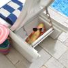 imageStep2 Vero Adjustable Back inPool Lounger with Storage Pool Chair Weighted WhiteAdjustable